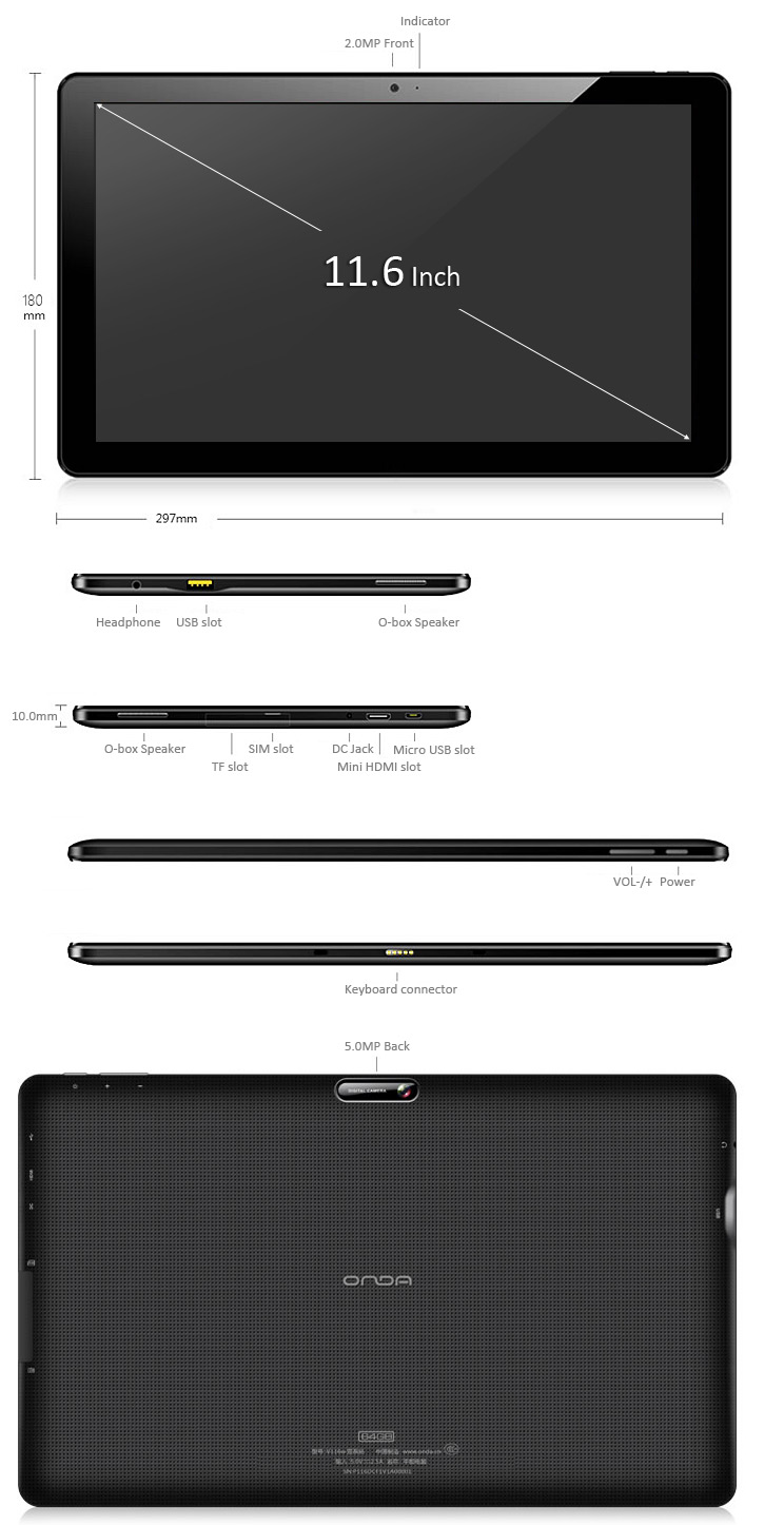 Onda-V116W-descriptif-complet