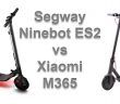 face à face Segway Ninebot ES2 et Xiaomi M365