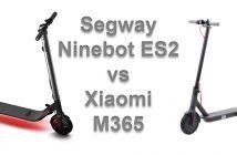 face à face Segway Ninebot ES2 et Xiaomi M365
