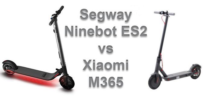 face à face Segway Ninebot ES2 et Xiaomi M365