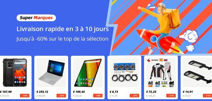 Aliexpress livraison rapide depuis l’Europe.