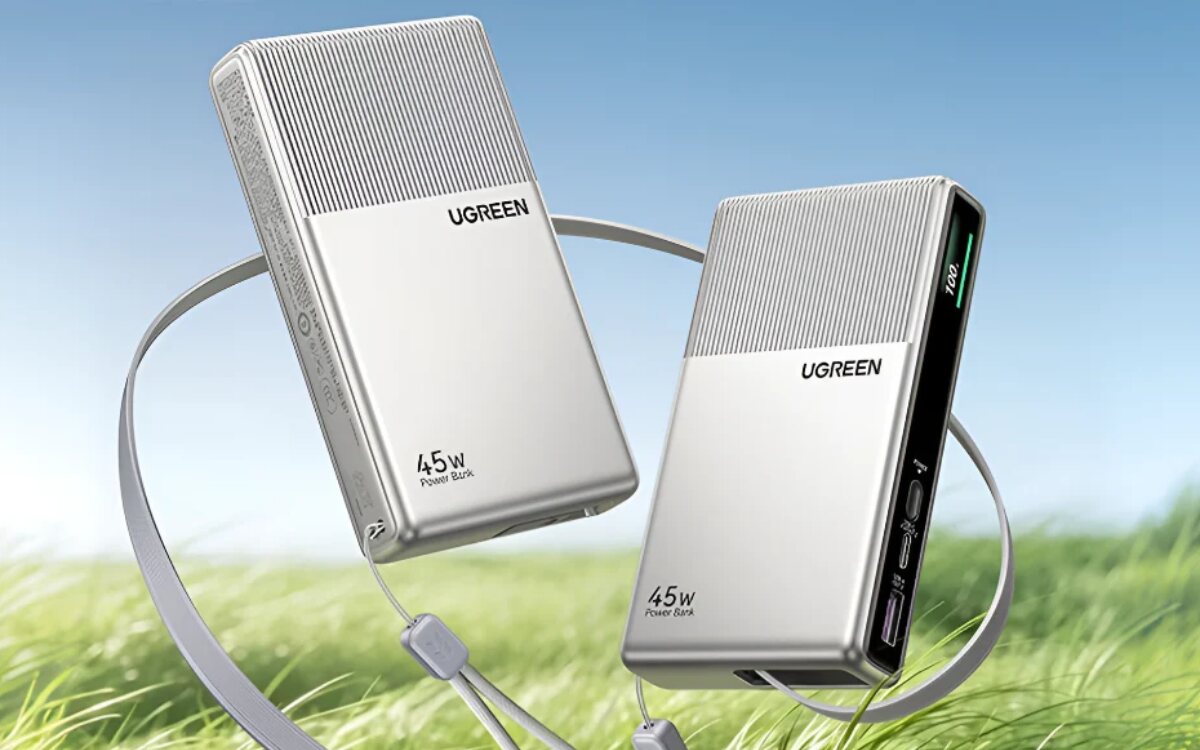 Ugreen P7 : une batterie externe 20 000 mAh 45W avec câbles intégrés et écran couleur Ugreen P7 : une batterie externe 20 000 mAh 45W avec câbles intégrés et écran couleur